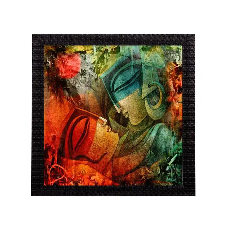 Abstract loving couple satin matt texture uv art painting