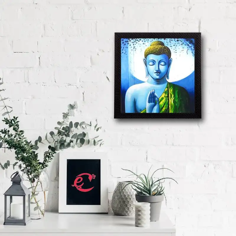 Spritual lord buddha satin matt texture uv art painting