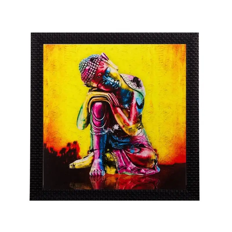 Knee buddha matt textured uv art painting