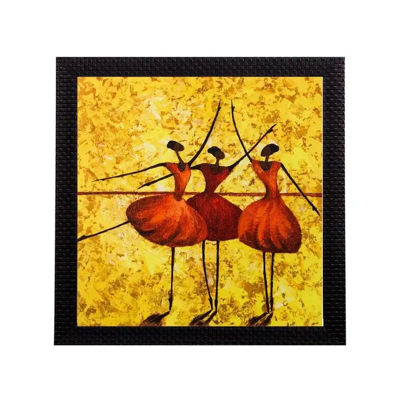 Dancing girls matt textured uv art painting