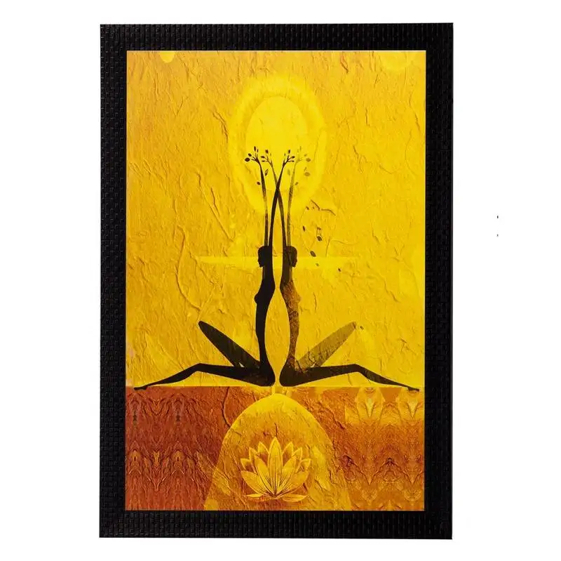 Abstract girls pose matt textured uv art painting