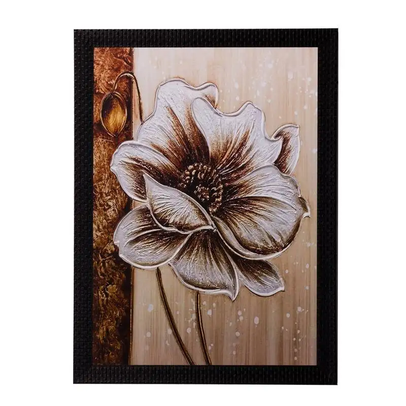 Beautiful flower design matt textured uv art painting