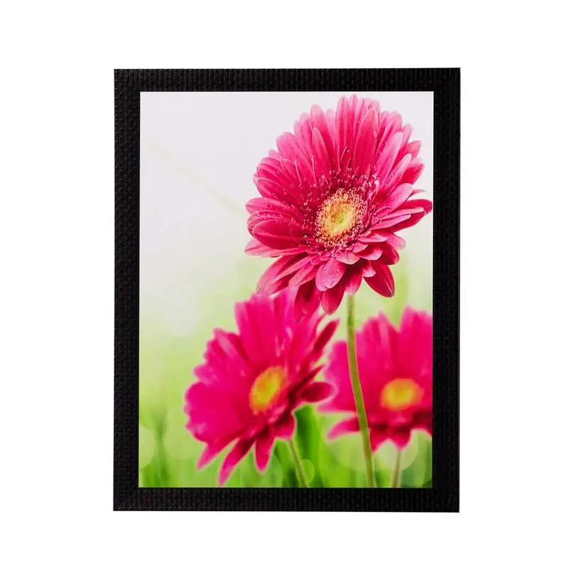 Pink sunflower matt textured uv art painting