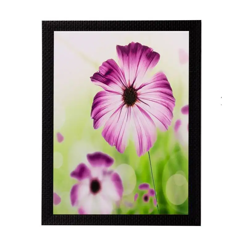 Pink and white flower matt textured uv art painting