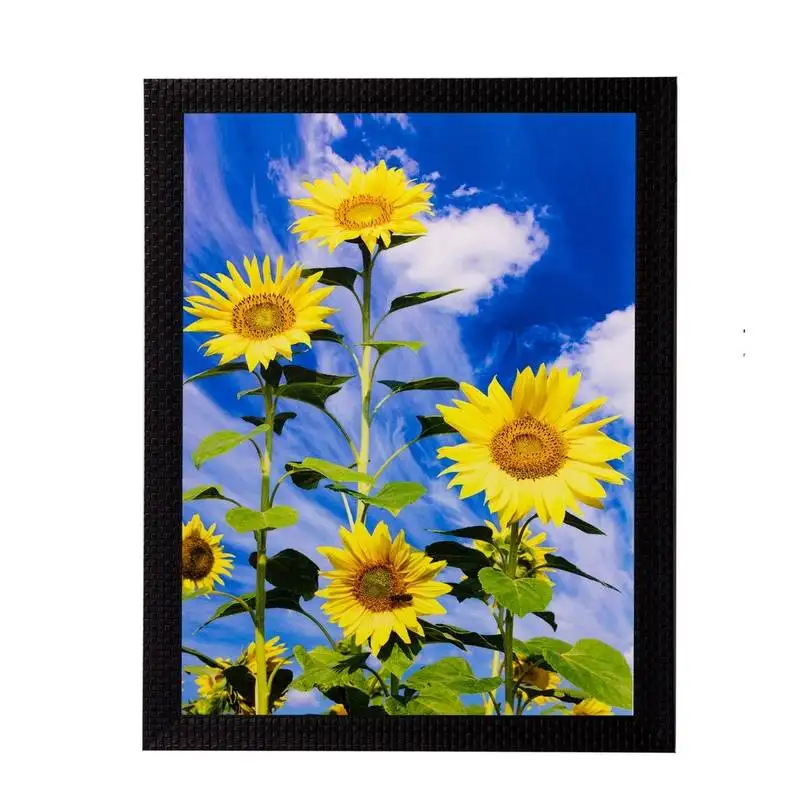 Sunflower bunch matt textured uv art painting
