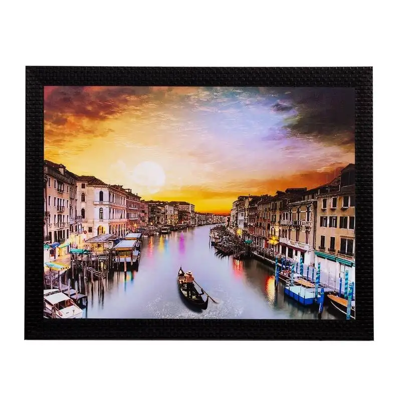 Coloful river view matt textured uv art painting