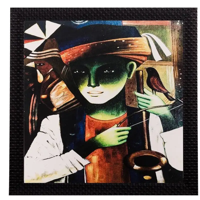 Abstract man matt textured uv art painting