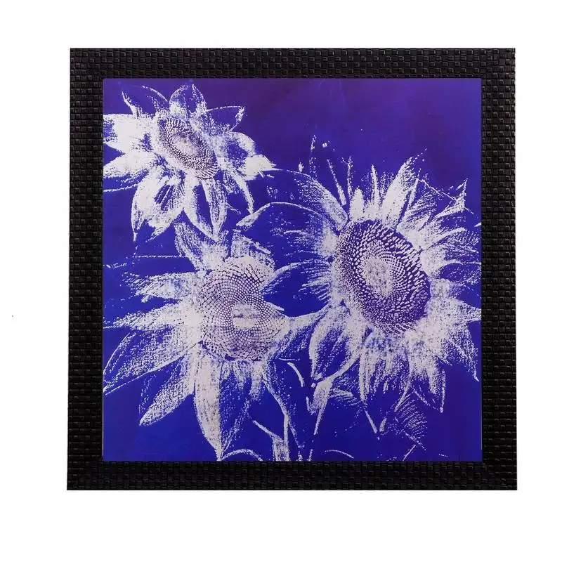 Abstract sunflower matt textured uv art painting