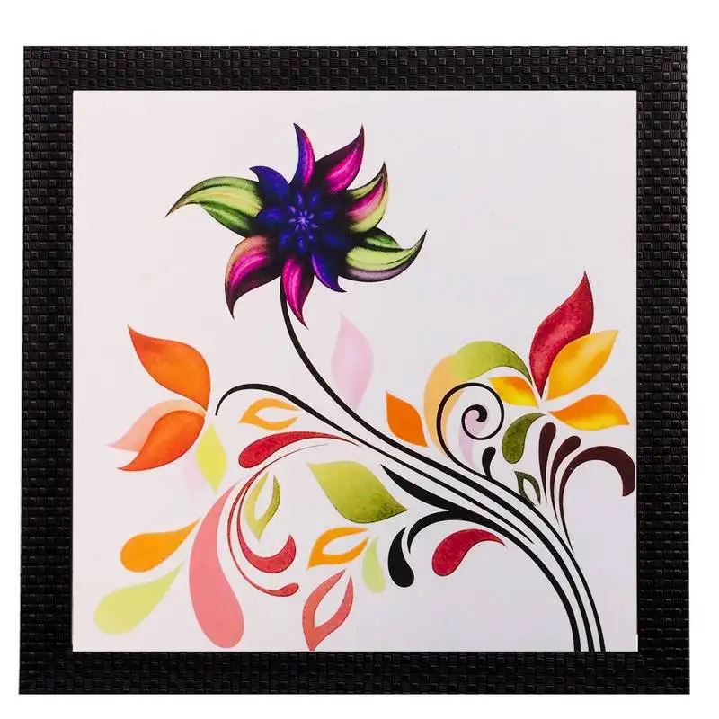 Colorful leaves matt textured uv art painting