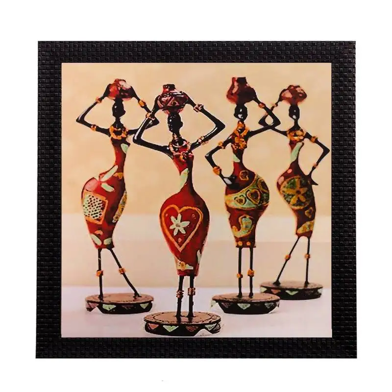 Tribal women matt textured uv art painting