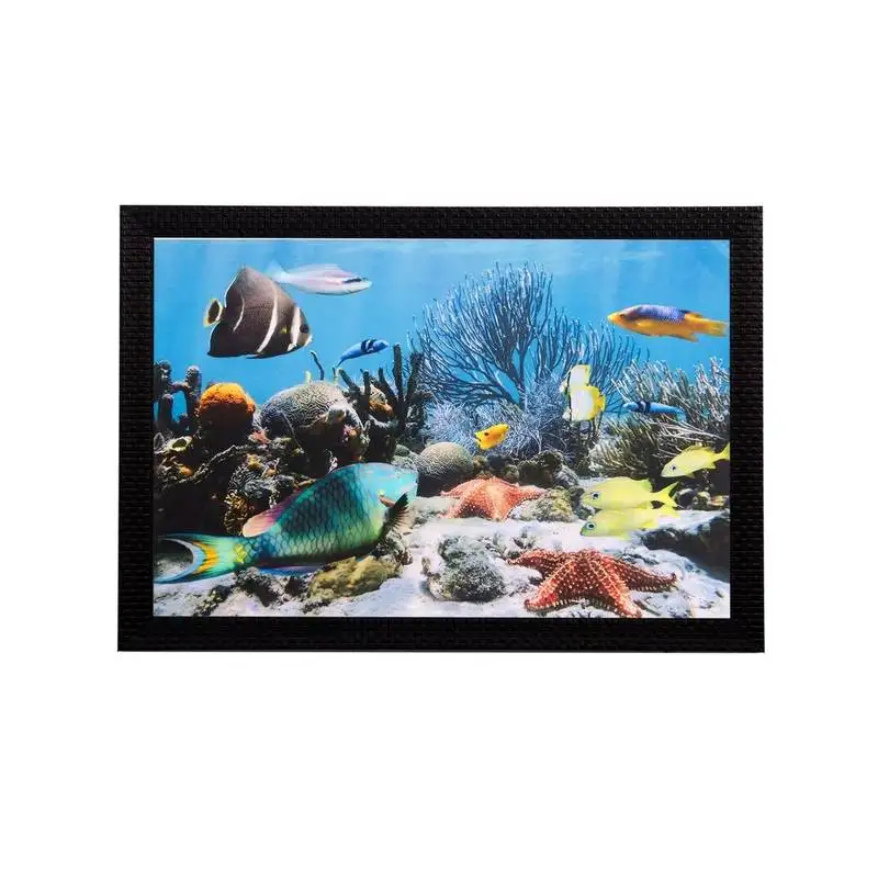 Beautiful sea water view matt textured uv art painting