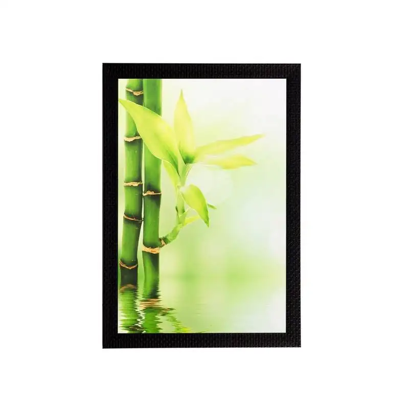 Stem and leaves close view matt textured uv art painting