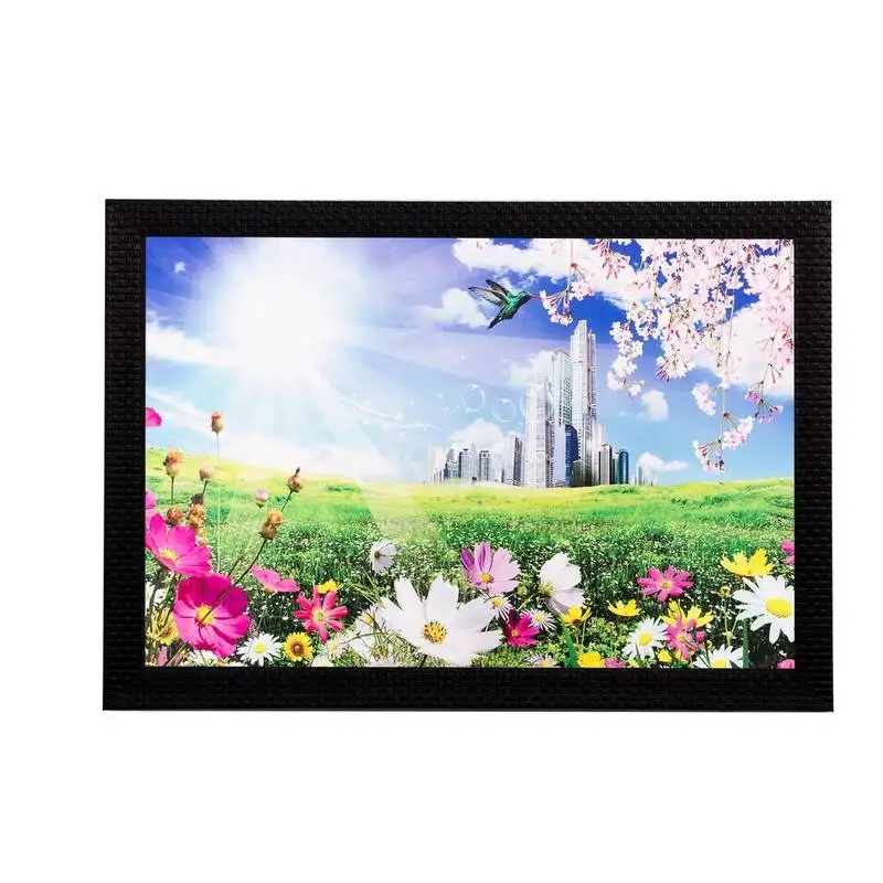 Colorful flowers matt textured uv art painting