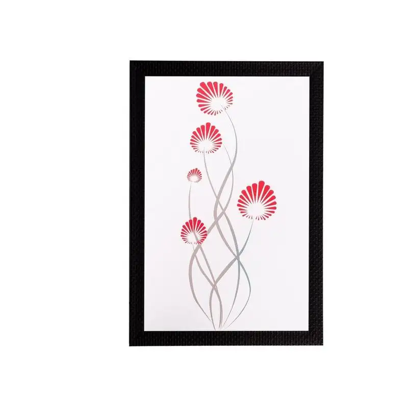 Abstract flowers matt textured uv art painting