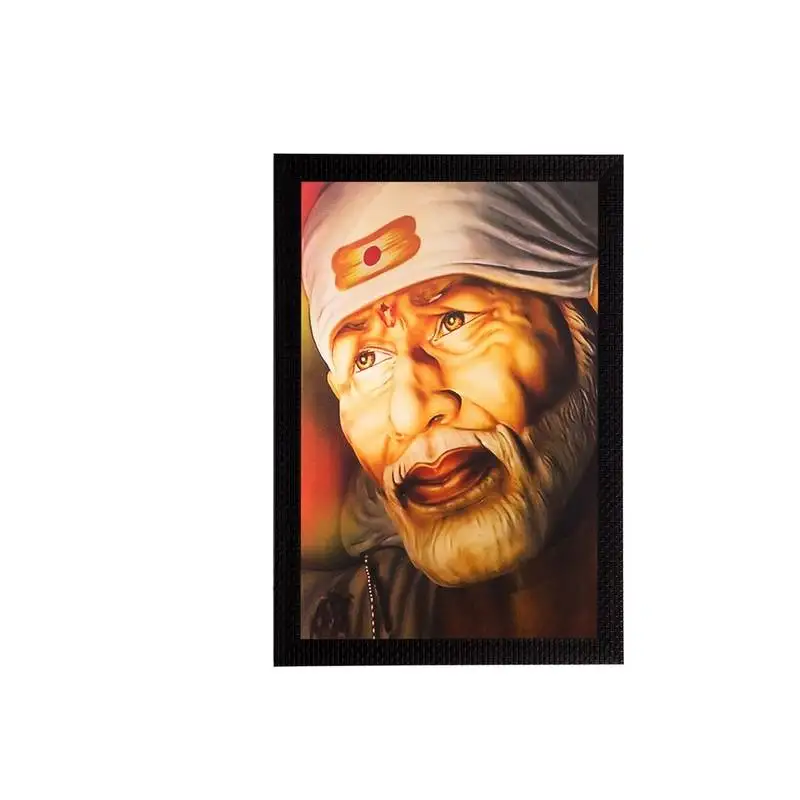 Enlightening sai baba matt textured uv art painting