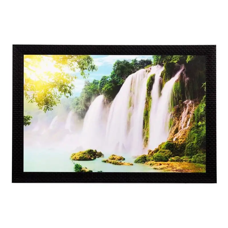 Soothing waterfall matt textured uv art painting