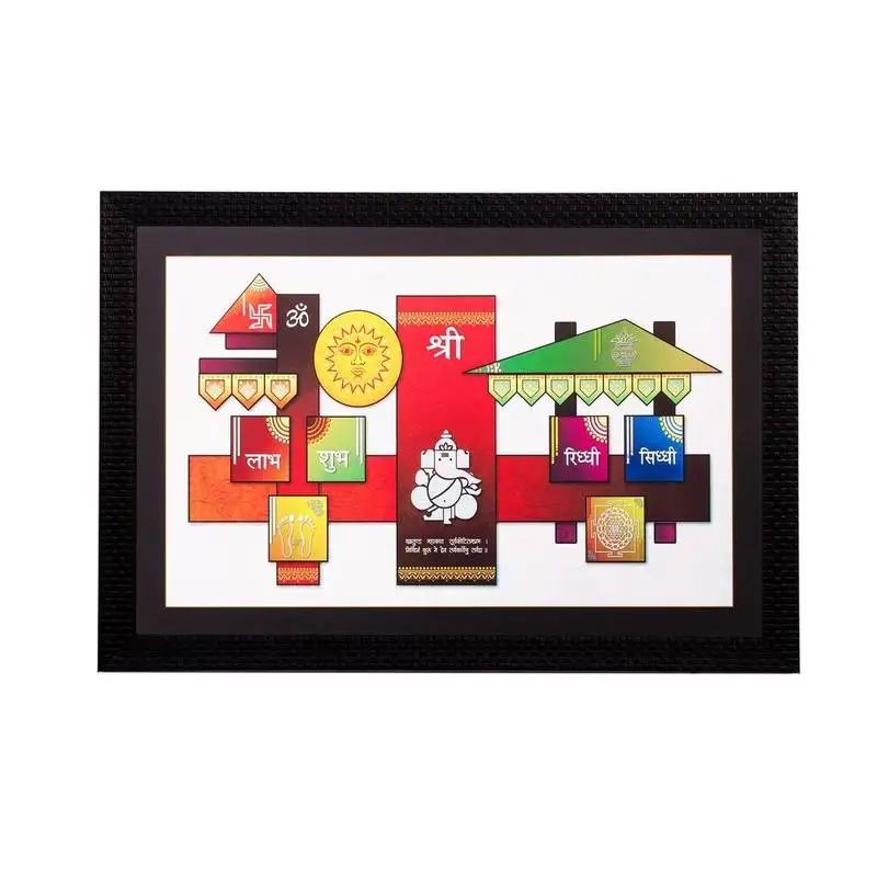 Shubh labh matt textured uv art painting