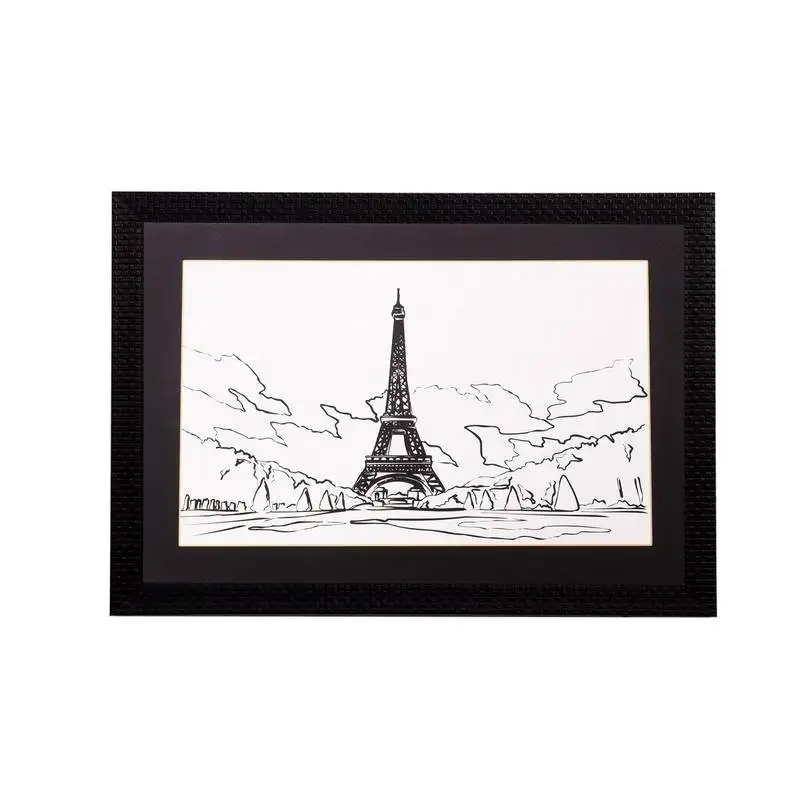 Lovely eiffel tower matt textured uv art painting