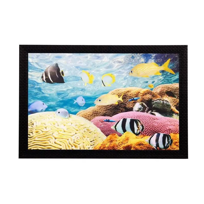 Underwater sealife view matt textured uv art painting
