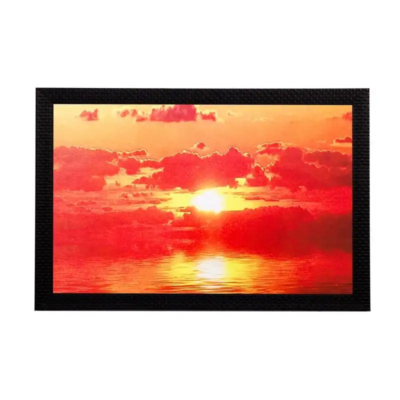 Sunset view matt textured uv art painting