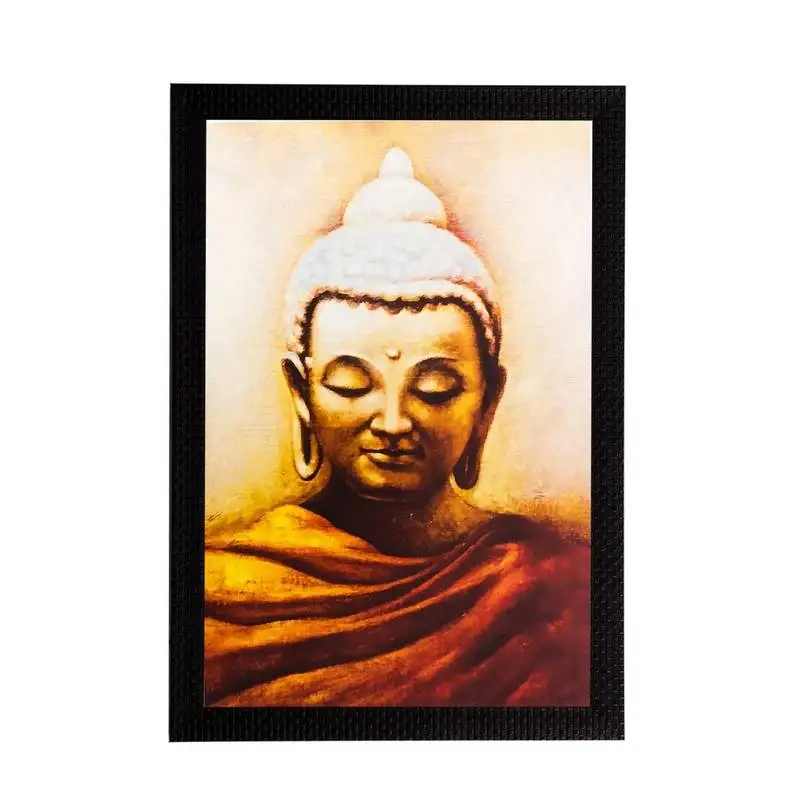 Enlightening lord buddha matt textured uv art painting
