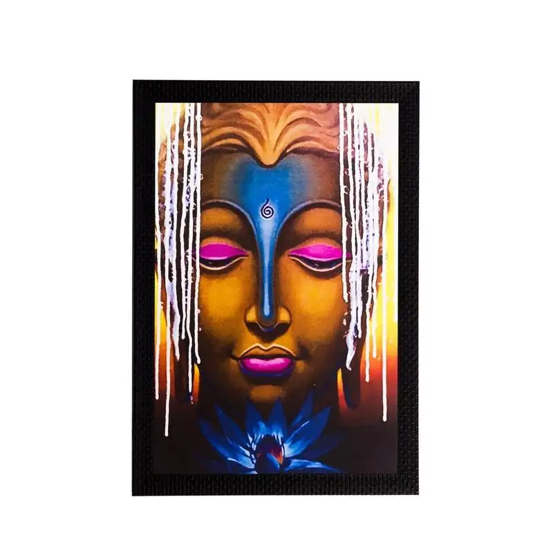 Spiritual lord buddha matt textured uv art painting
