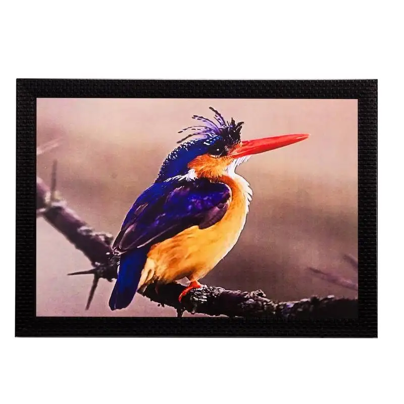 Beautiful bird matt textured uv art painting
