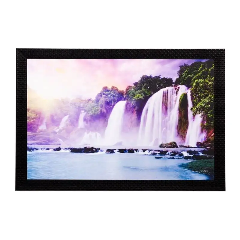 Wonderful waterfall view matt textured uv art painting