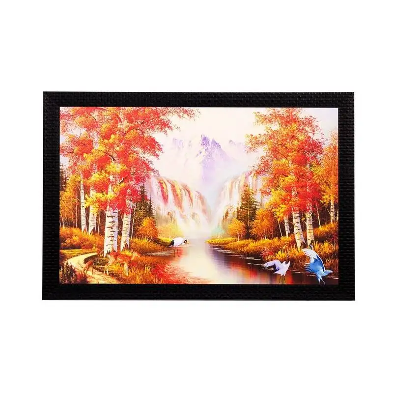 Fall season view matt textured uv art painting