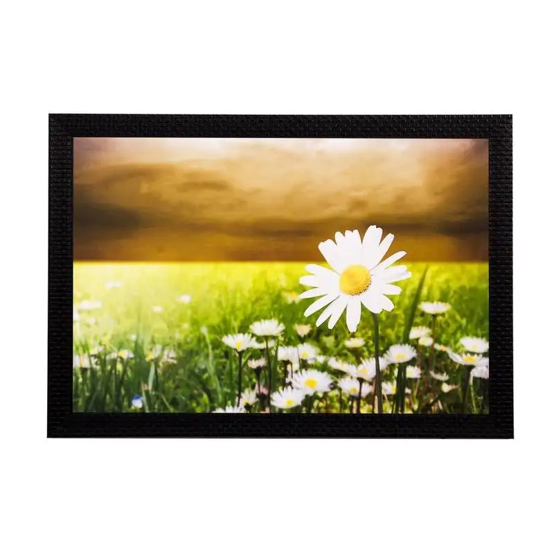 Garden view matt textured uv art painting