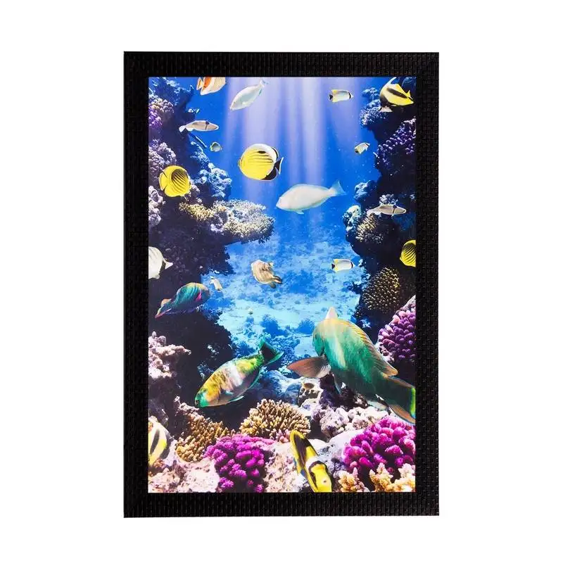 Underwater sea view matt textured uv art painting
