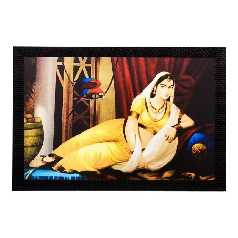 Pretty woman matt textured uv art painting