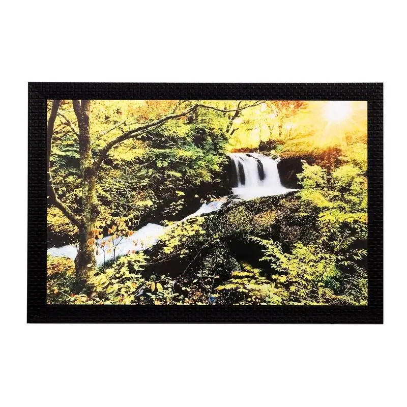 Scenic green matt textured uv art painting