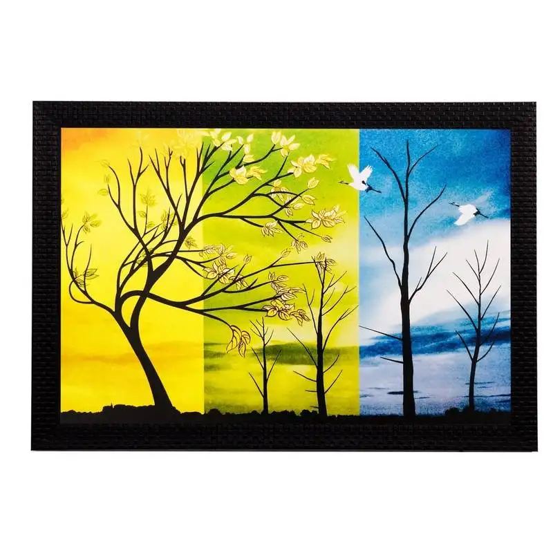 Abstract trees still matt textured uv art painting