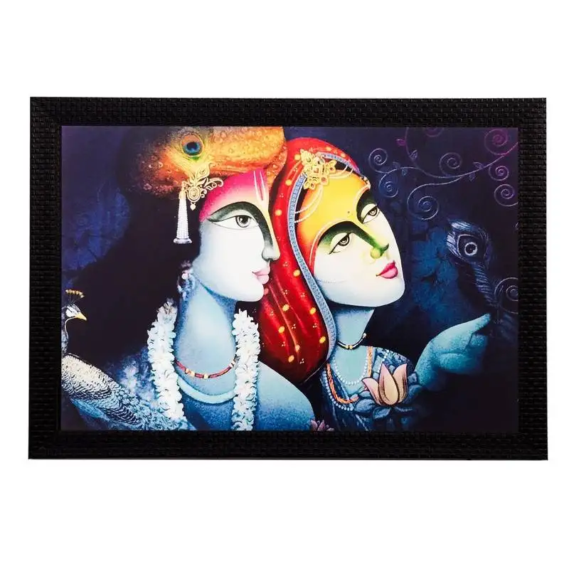 Radha krishna still matt textured uv art painting