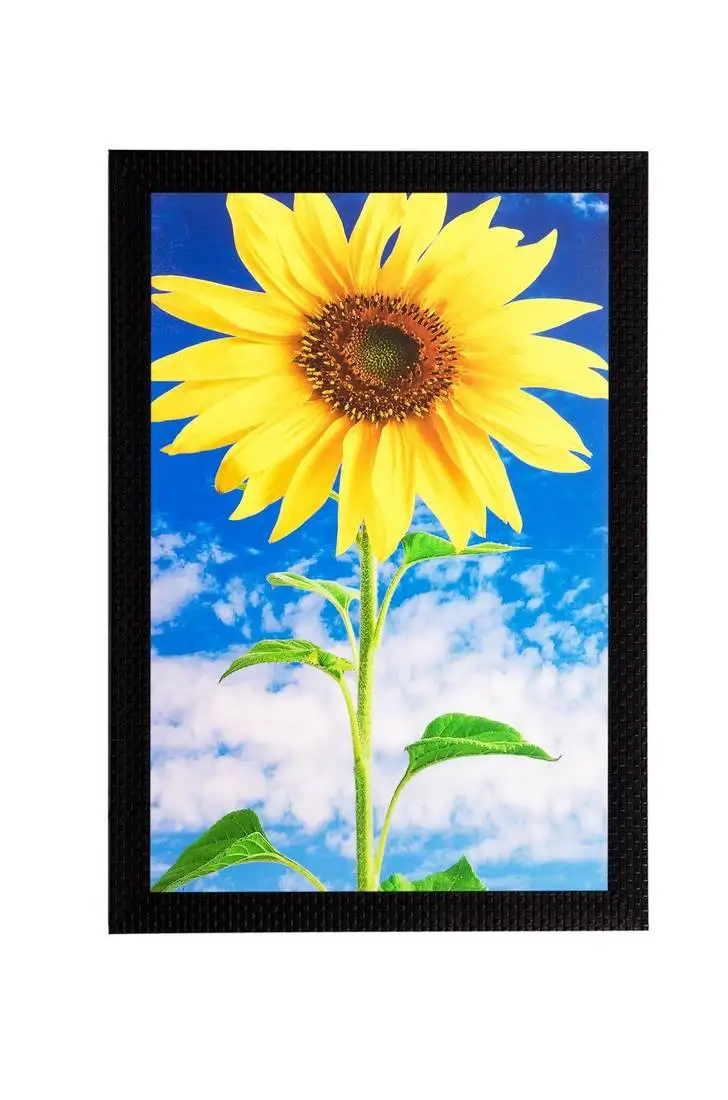 Sunflower matt textured uv art painting
