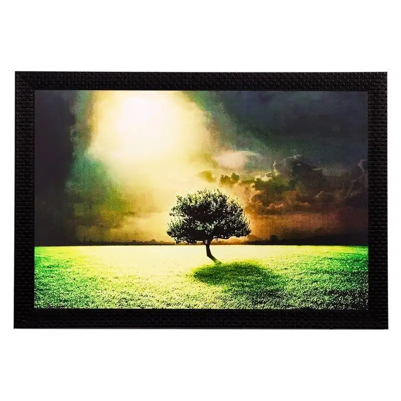 Garden view in sunlight matt textured uv art painting