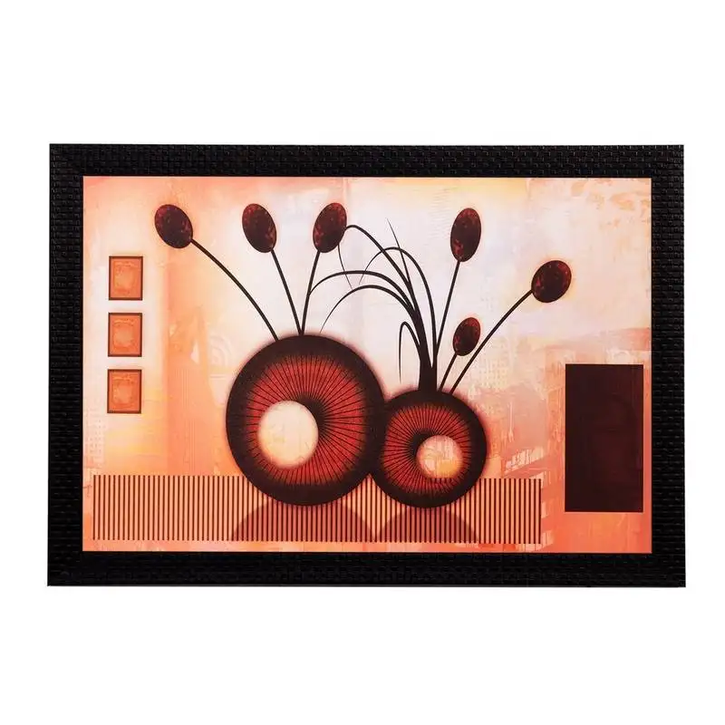 Vase and stem matt textured uv art painting