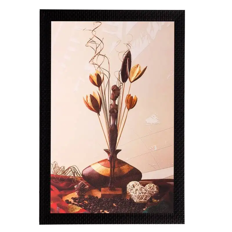 Stems & vase matt textured uv art painting