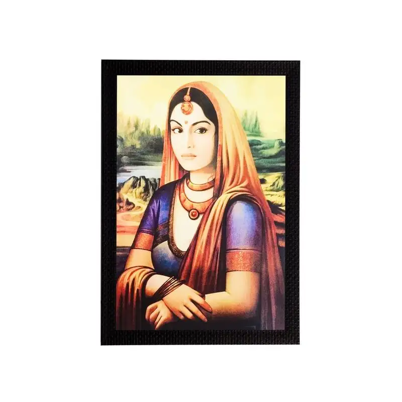 Pretty lady matt textured uv art painting