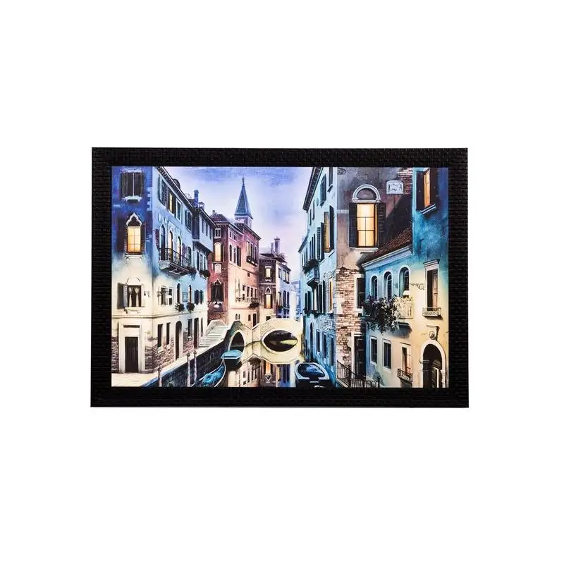 City view matt textured uv art painting