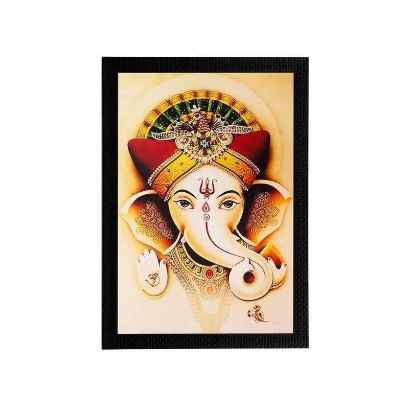 Spiritual lord ganesha matt textured uv art painting