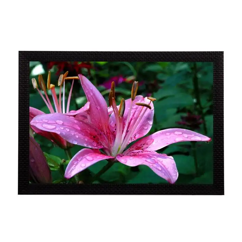 Pink flower satin matt texture uv art painting