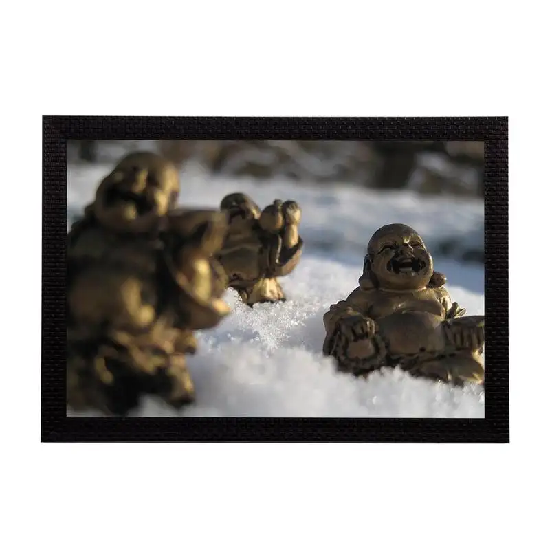 Lauging buddha satin matt texture uv art painting