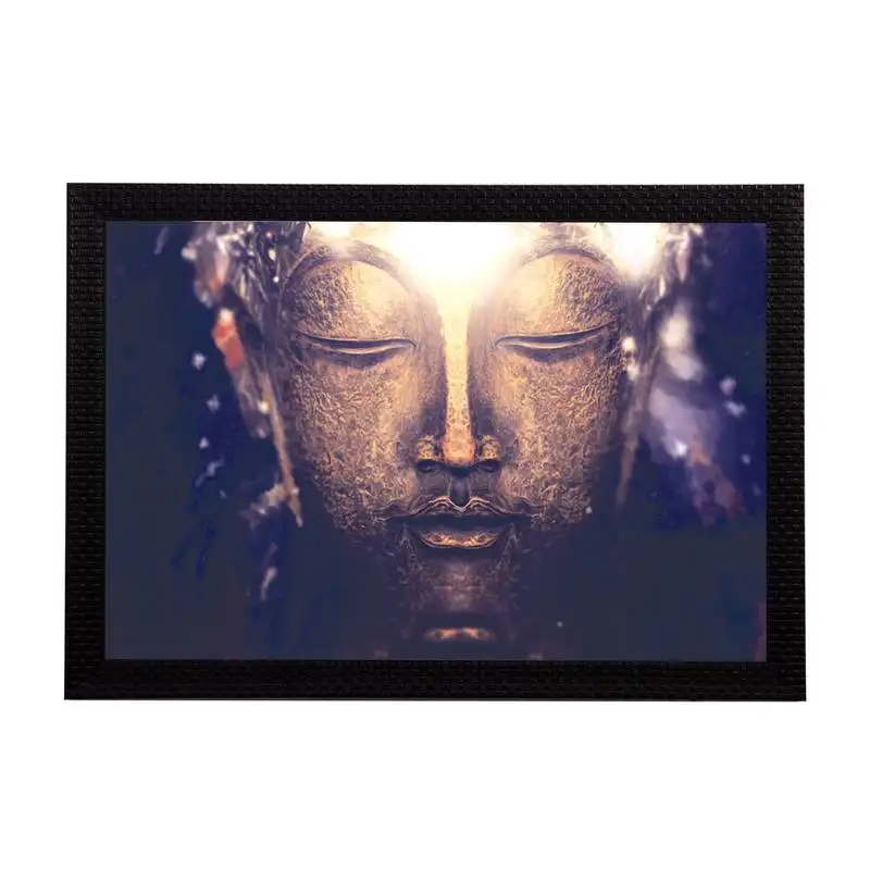 Peaceful lord buddha satin matt texture uv art painting
