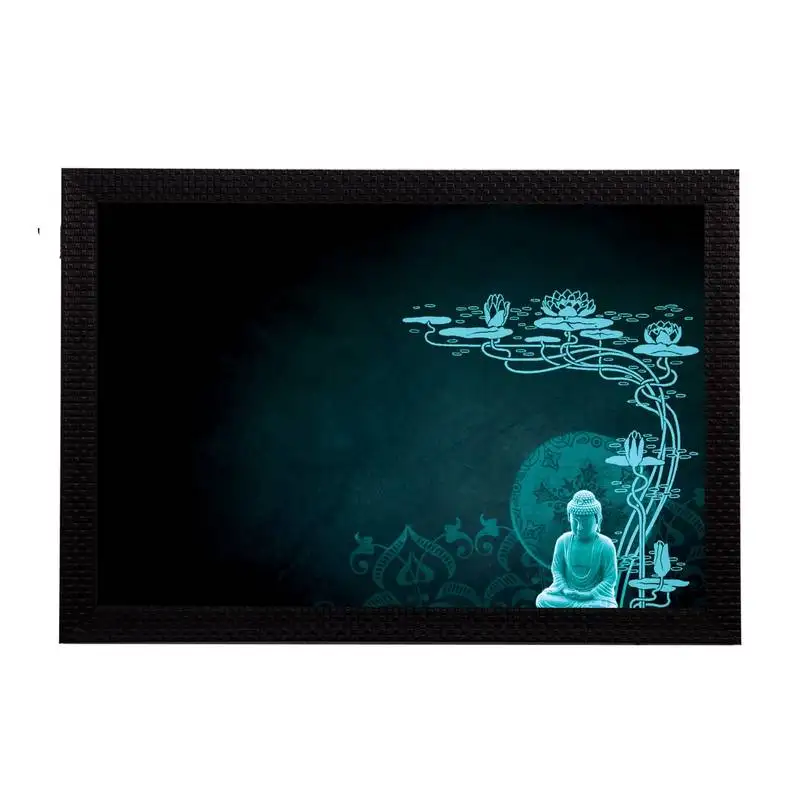 Neon lord buddha satin matt texture uv art painting