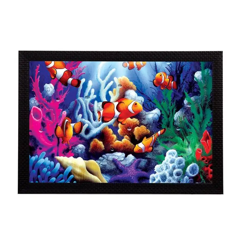 Underwater view satin matt texture uv art painting