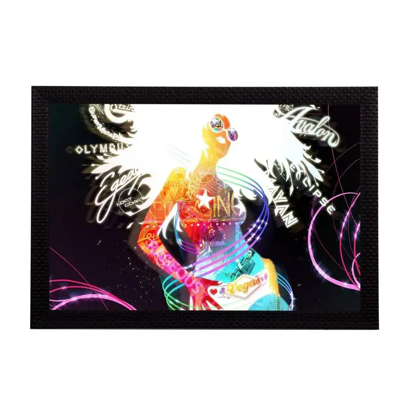 Rock girl satin matt texture uv art painting