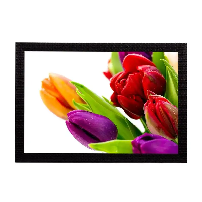 Colorful flora satin matt texture uv art painting