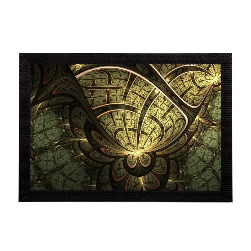 Green abstract satin matt texture uv art painting